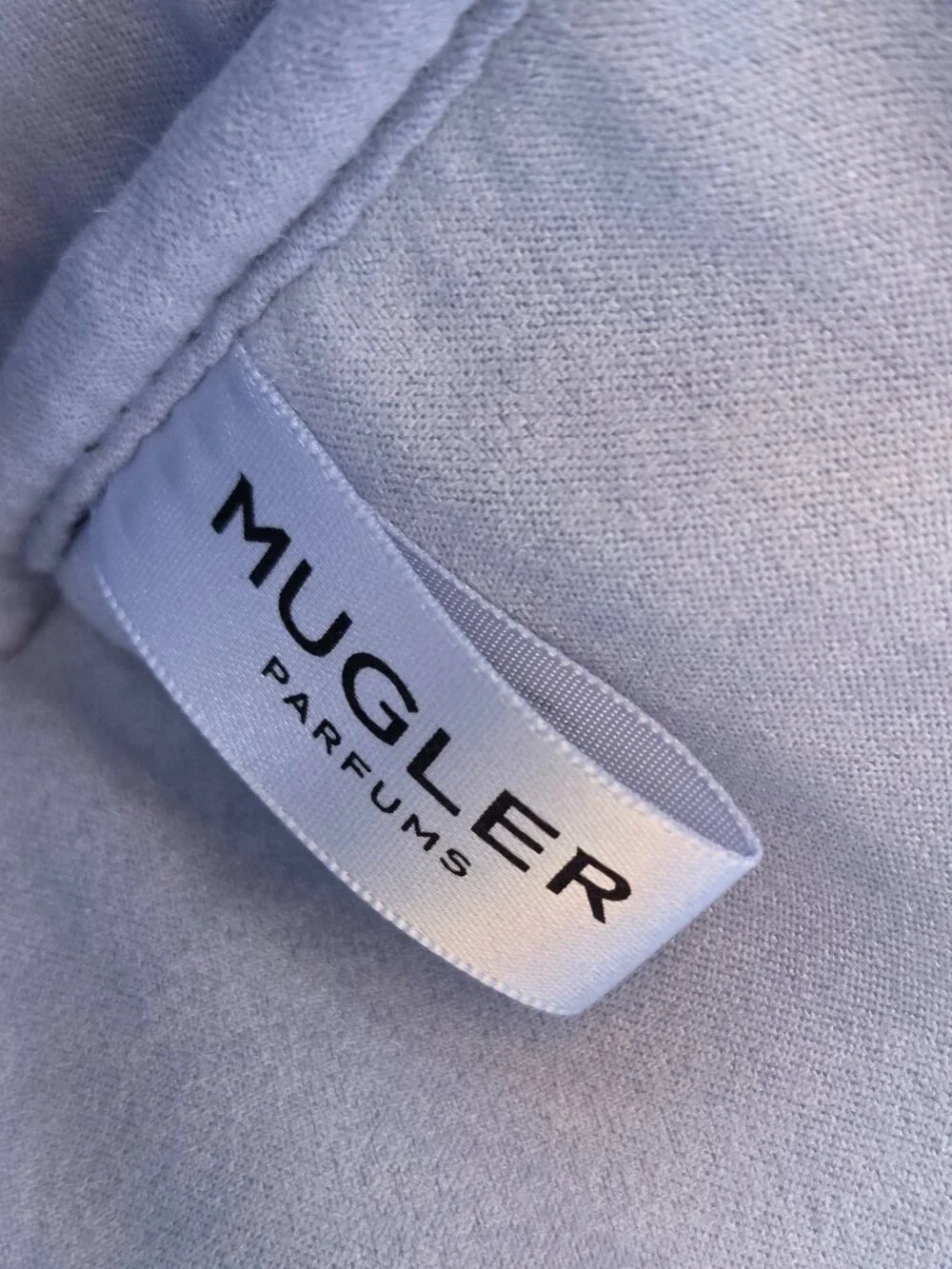 MUGLER Unisex Neoprene-Like Fabric Backpack Black w/Silvertone Accents NWOT